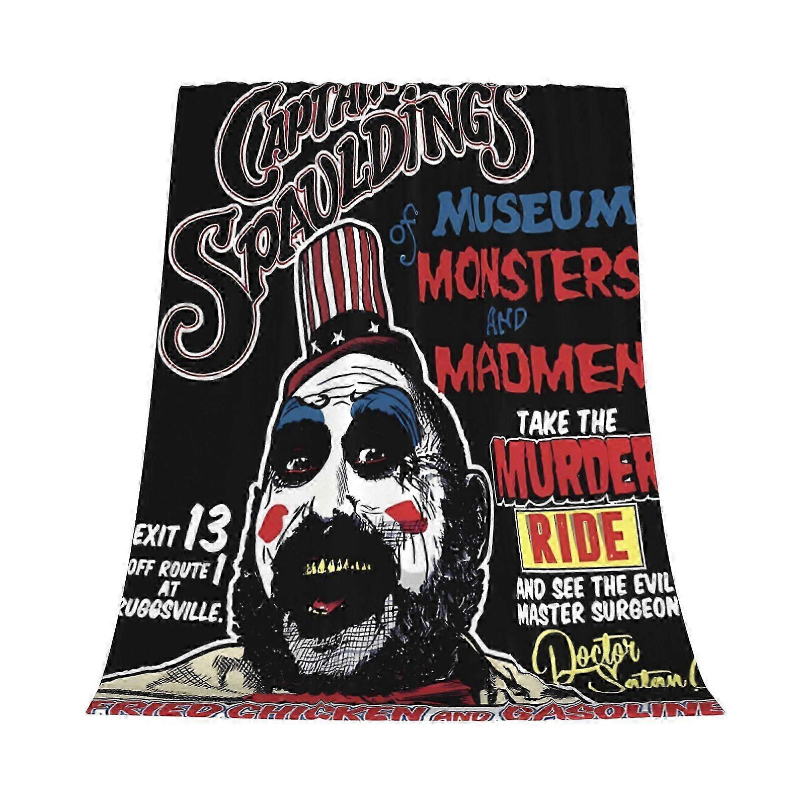 بطانية الفانيلا من الكابتن سبولدينج لديكور غرفة النوم والفراش ، بطانية ملكة دافئة ناعمة هدية عيد ميلاد -ct1255jvrivjh3813