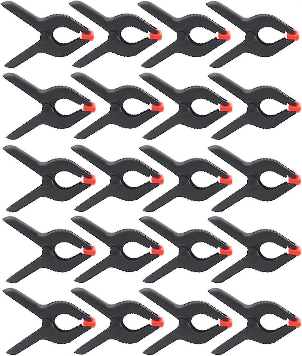 20-pack Muslin Backdrop Spring Clip 6.5cm Heavy Duty Clamp For Photo Studio Photography Background, Backdrop, Creation Or Home Use (maxillary 2.5cm)-Q