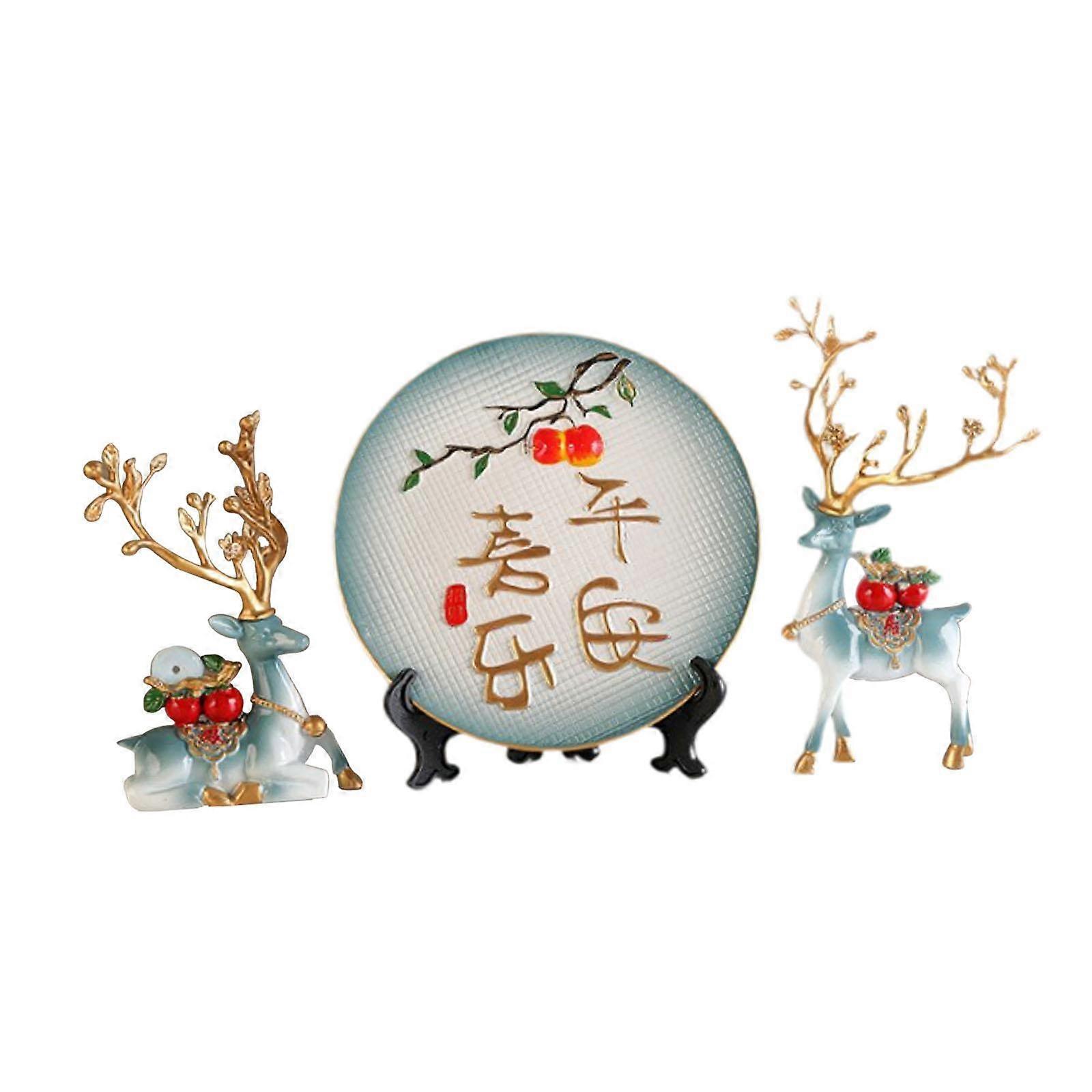 3 statues décoratives pour bureau, étagère d'entrée, centre de table