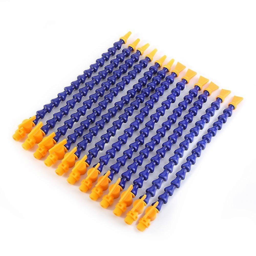 Water Oil Coolant Pipe, 12PCs Water Oil Coolant Pipe Lathe CNC Machine Flexible Coolant Pipe Hose Round Flat Nozzle Cooling Tube