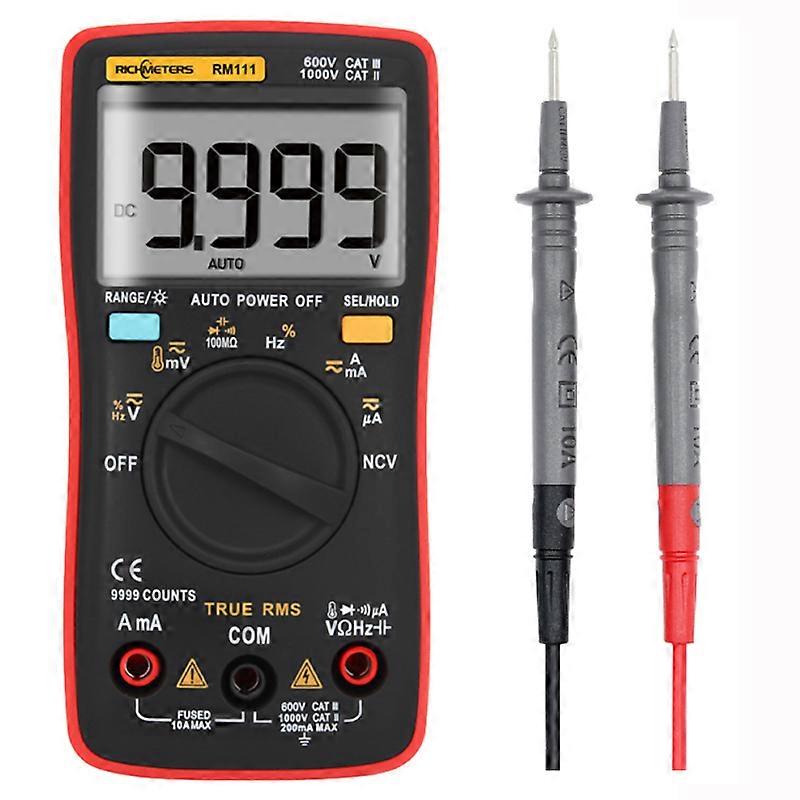 Multimeter Digital ACDC Auto Range 9999 Counts 100M Ohm Tester Professional