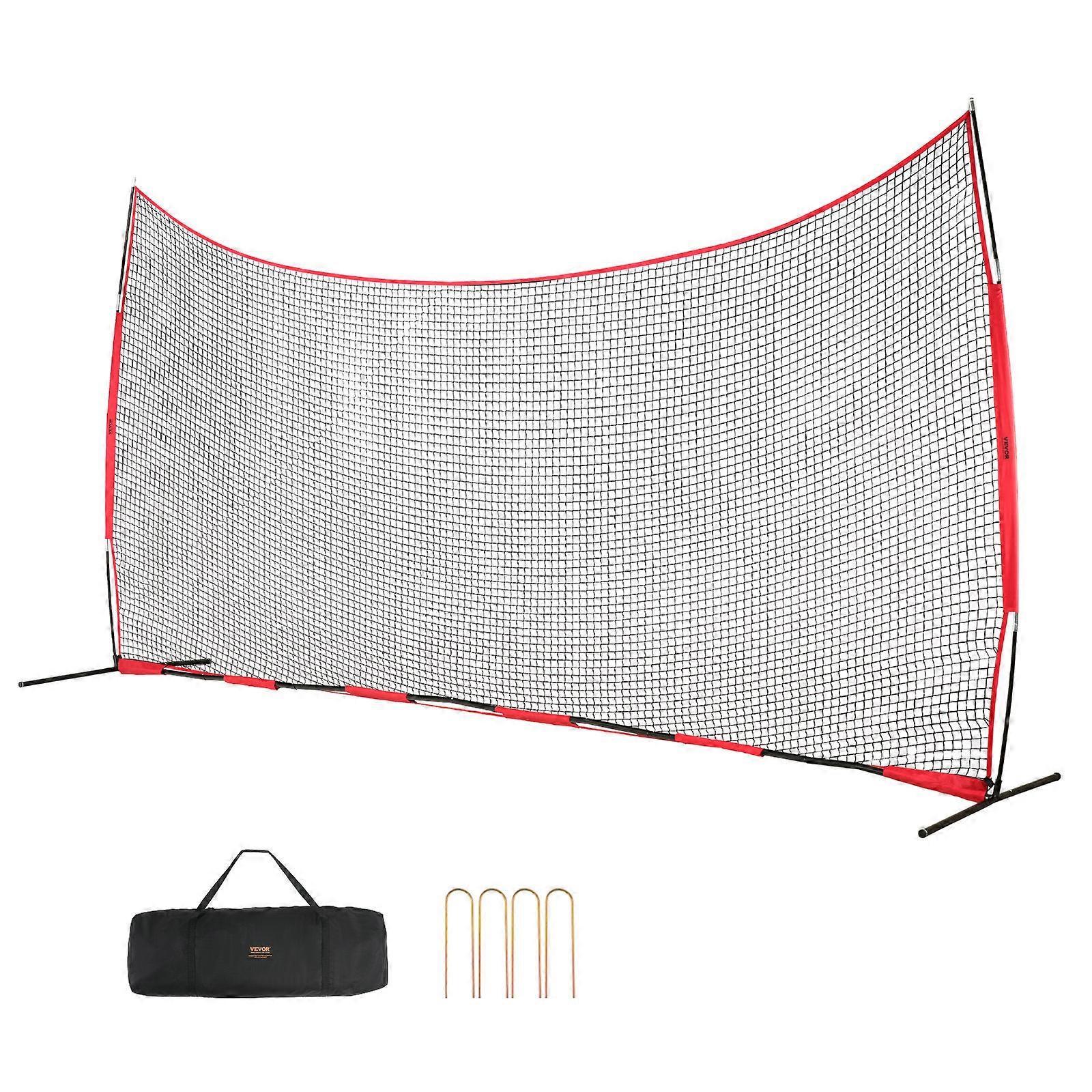 Barricade Backstop Net, 20x10 ft Ball Sports Barrier Netting, Portable Practice Equipment with Carry Bag