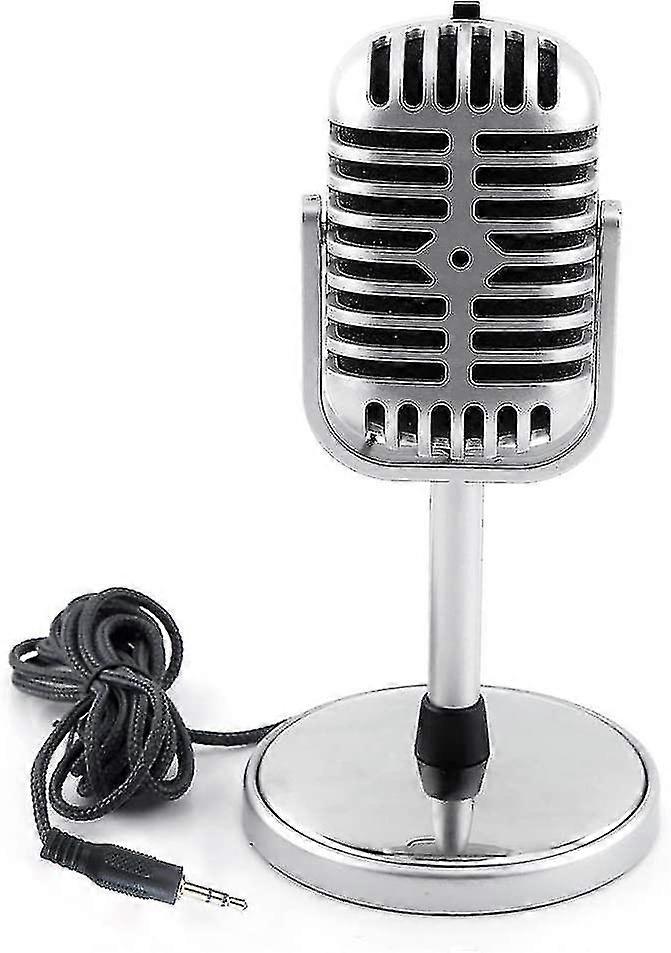 Retro Microphone - Classic Retro Style Dynamic Stereo Microphone