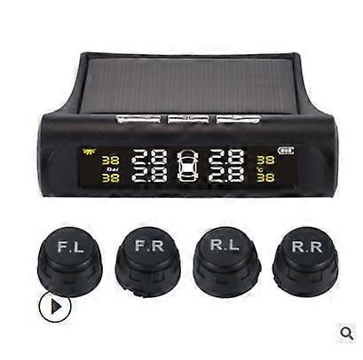 Tpms x6 Wireless Solar Charging Tire Pressure Monitor Built-in Car Universal Tire High Precision Tire Pressure Monitoring System