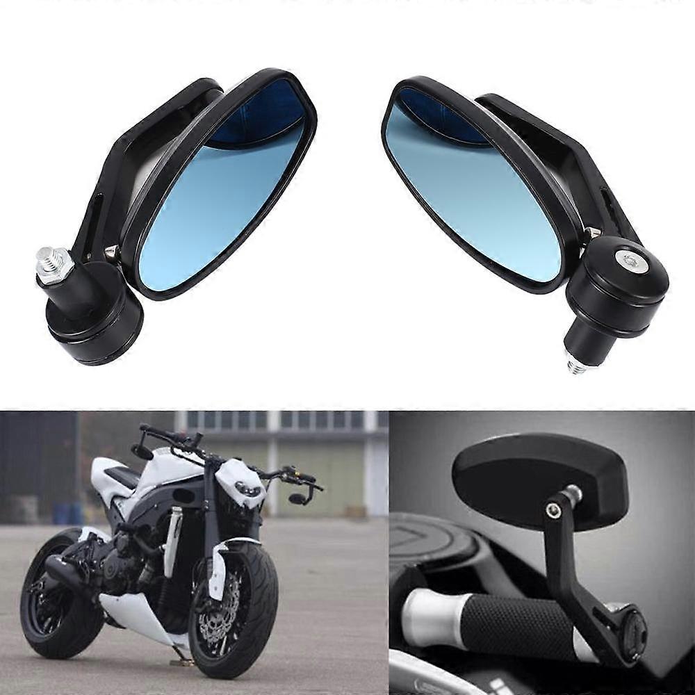 1Pair Motorcycle Bicycle Tricycle 7/8" Handle Bar Rearview Side Mirrors Fit Ducati for Honda for Yamaha KTM Easy to Install
