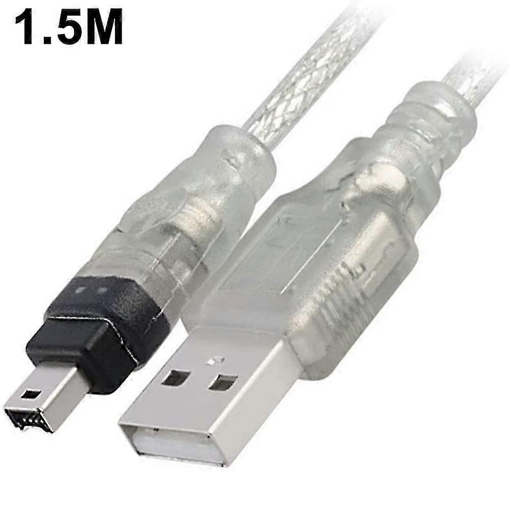 Cable Usb Male To Firewire Plug To Mini 4-pin To Firewire Adaptor