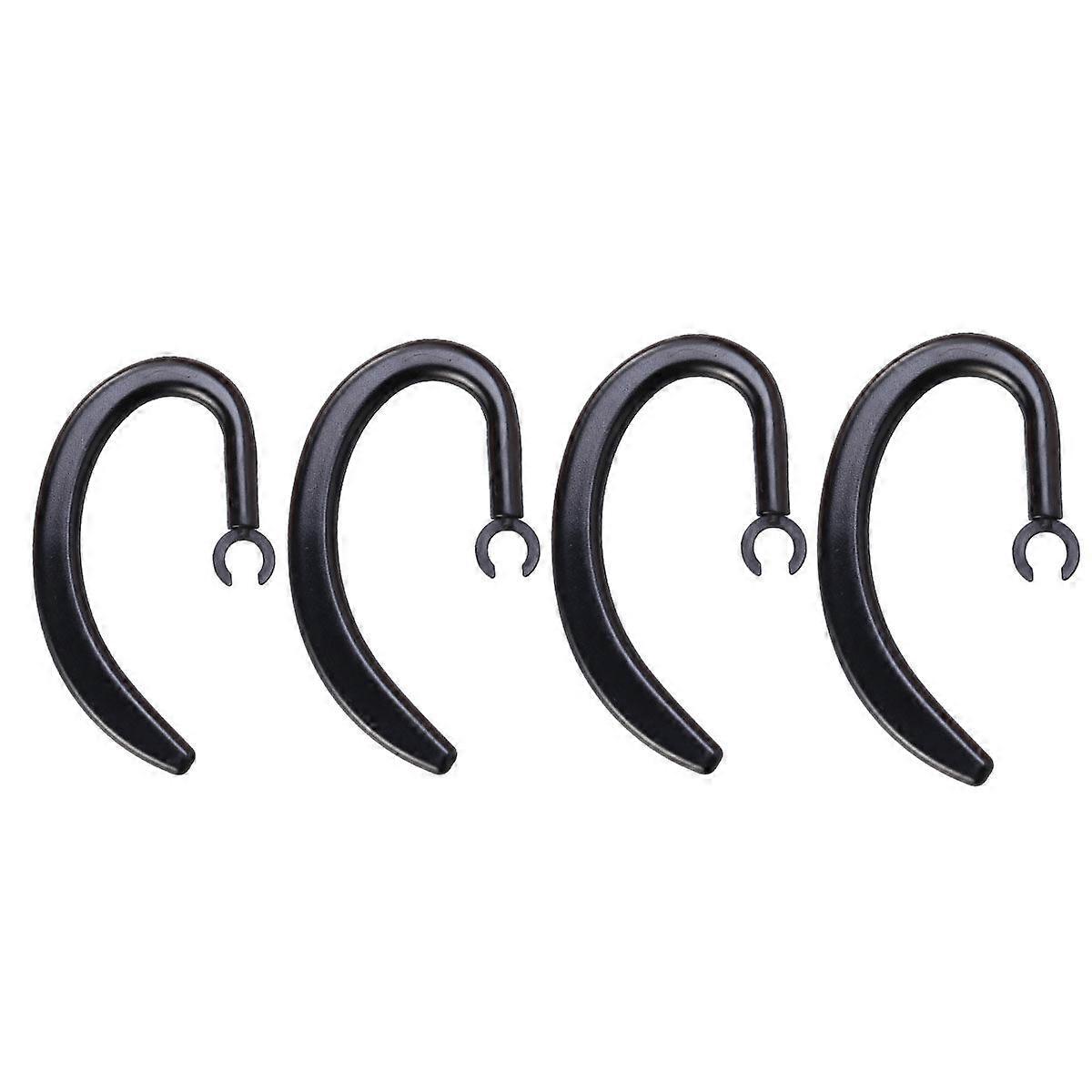 12PCS/Set  Headset Rubber Ear Hanging Rotating Telescopic Accessories Hook Ear Hook(Black)