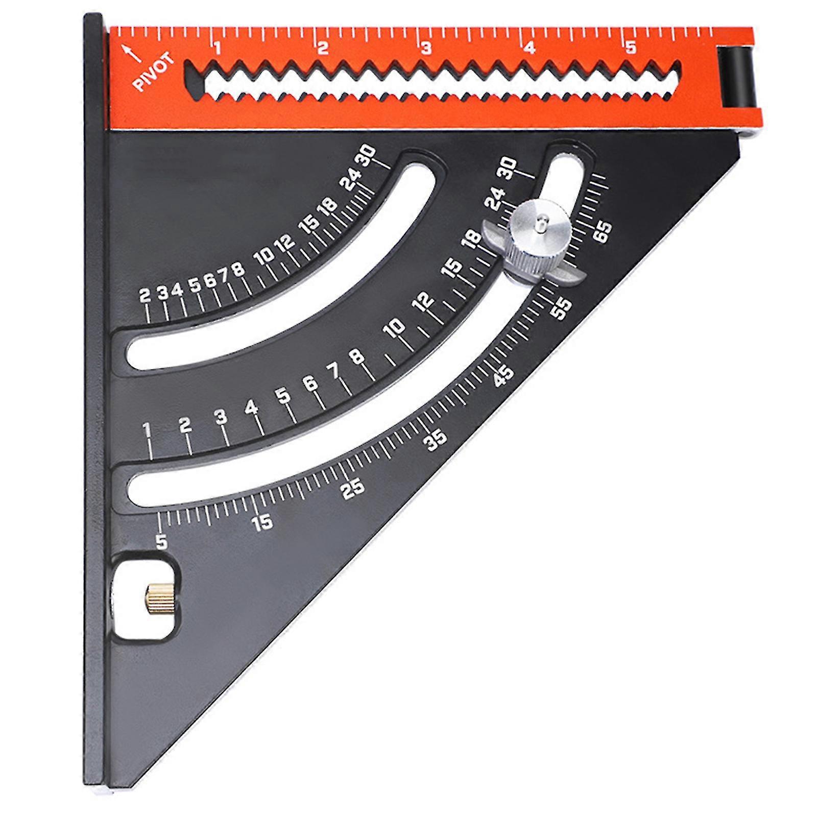 Foldable Magnetic Triangular Ruler, Adjustable Positioning Angle, Aluminum Alloy Triangle With Inch And Centimeter Scale