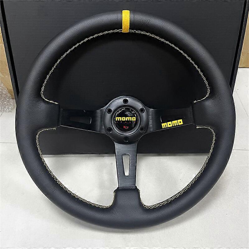 14inch/350mm For MOMO pu Leather Deep Dish Drift Sport Steering