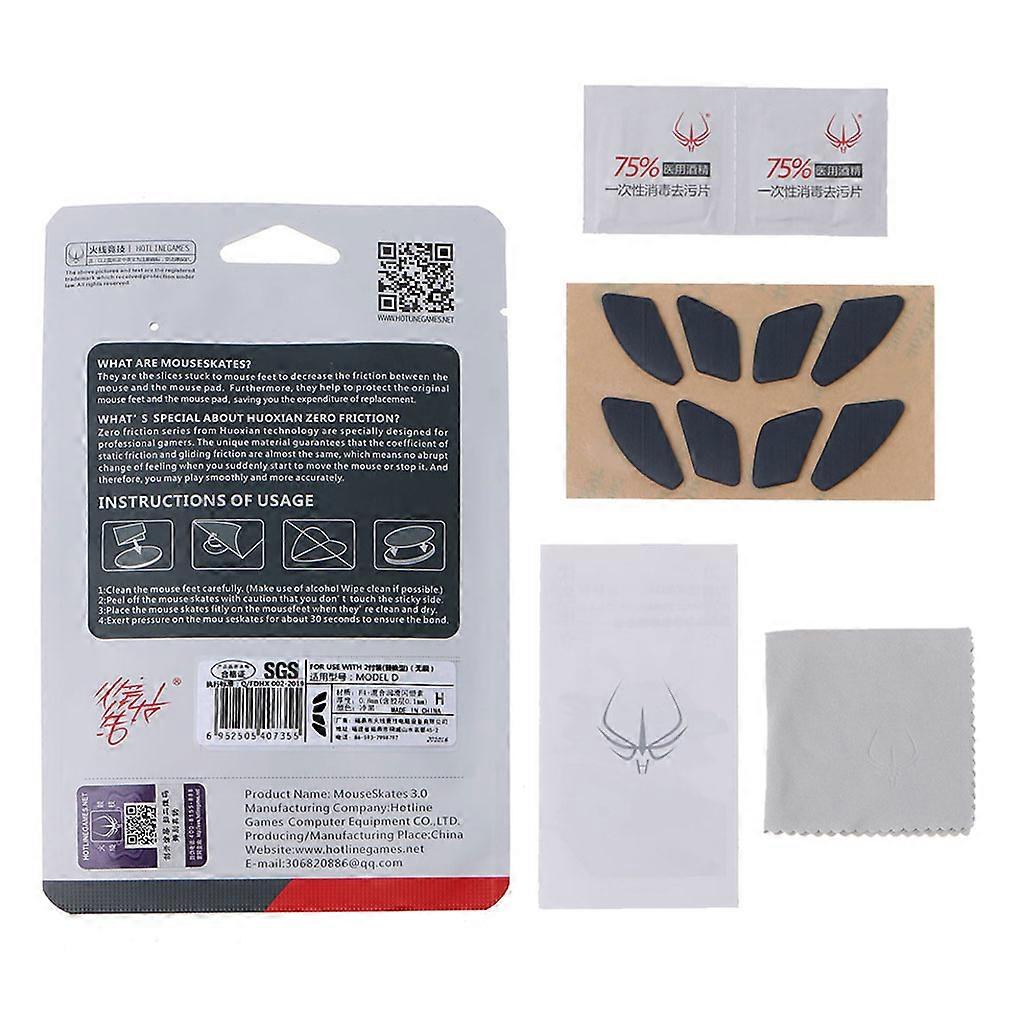 Gaming Mouse Replacement Part for Glorious Model D Mouse Anti-slip Slim Feet