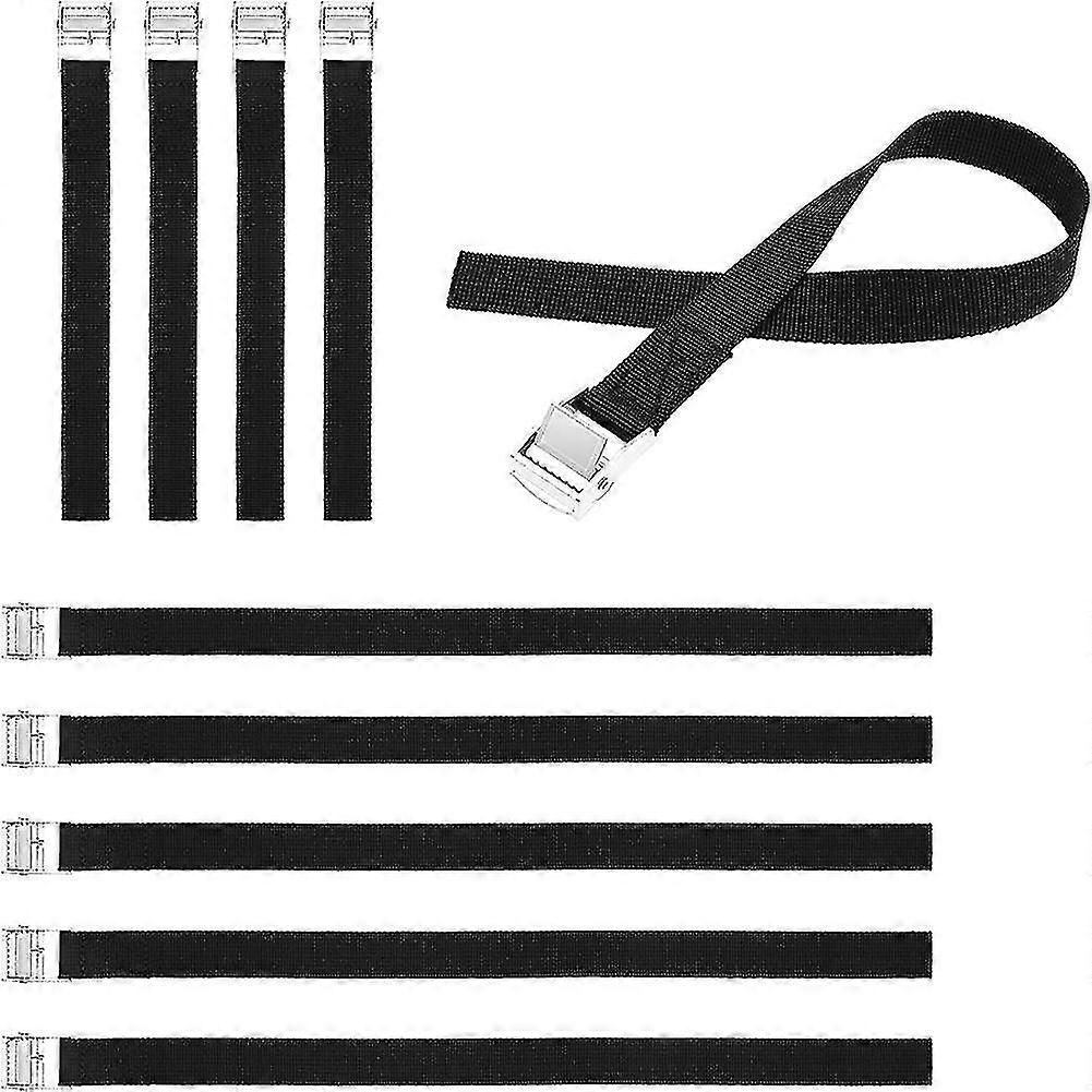 10pcs Mounting Strap Set, 40cm Tension Straps With Clamping Lock