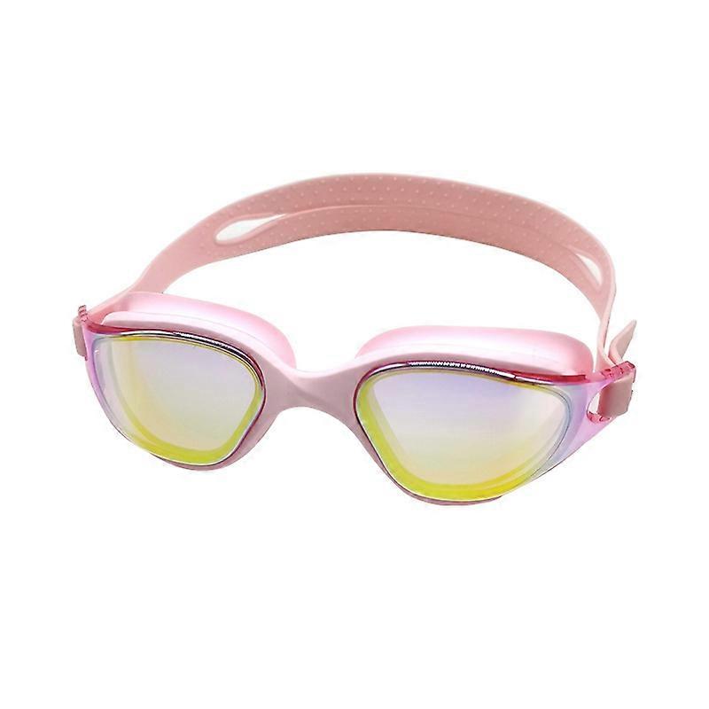 Electroplated Swimming Glasses Adult Integrated Silicone Large Frame Large Field of Vision Swimming Goggles UV Anti Type Goggles