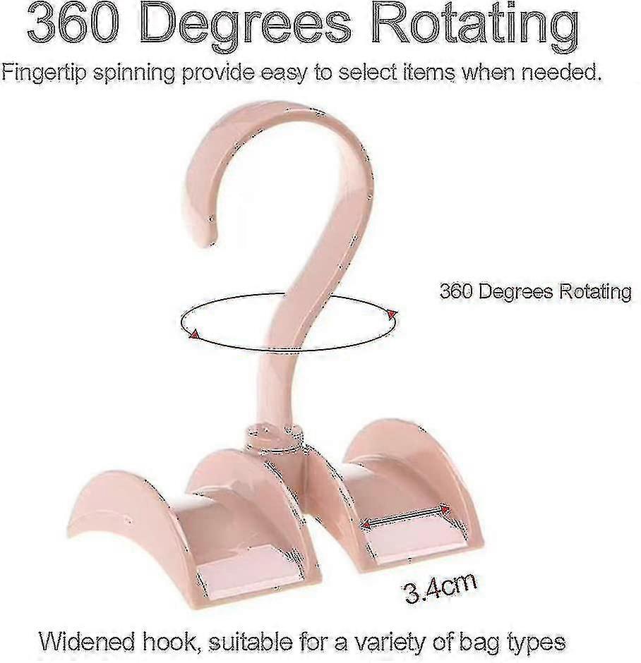 4 Pcs Rotating Handbag Hanger Rack, Multi-function Bag Storage Rack