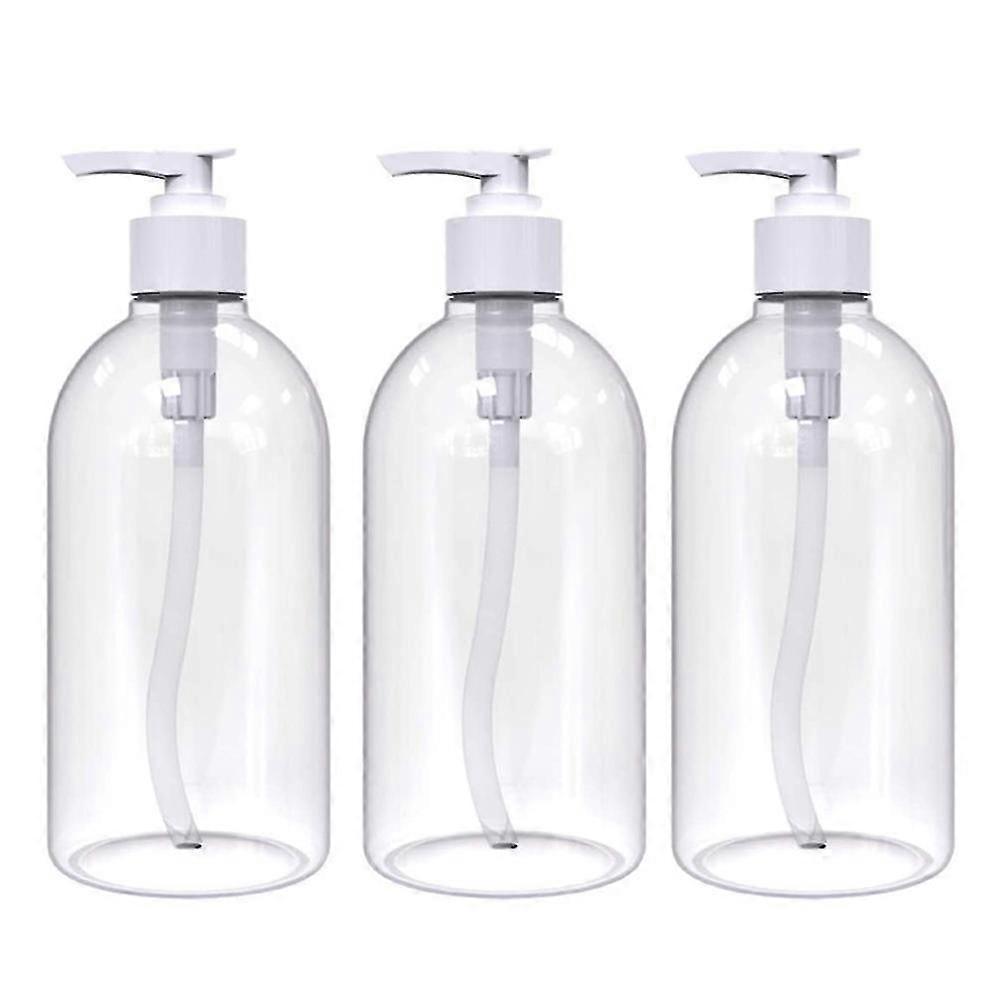 1/3 Pcs 500ml Refillable Shampoo Bottles Pump Bottles Conditioner Dispenser Empty For Bathroom