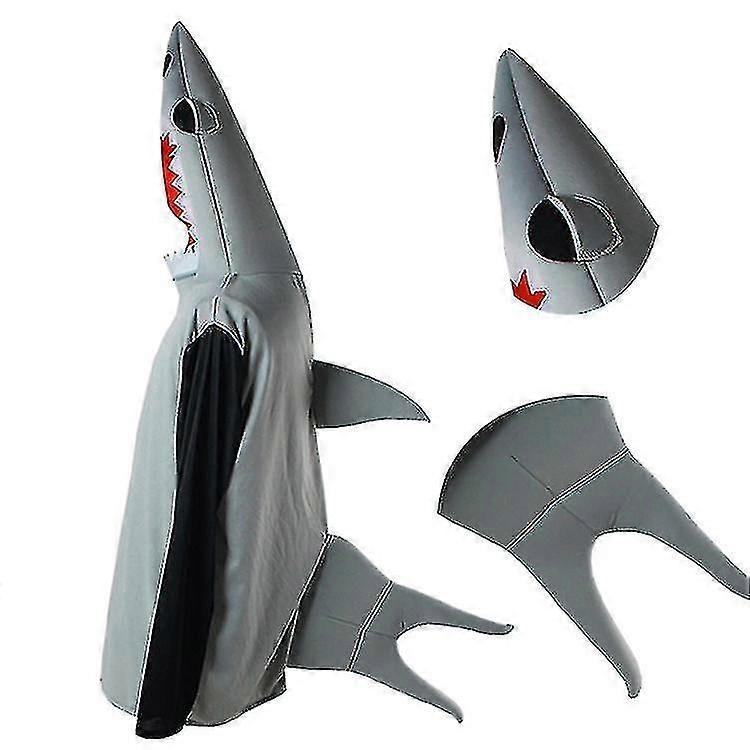シャークファンシーコスチュームユニセックスハロウィーンイースターアニマルスーツ服パーティードレス高品質の