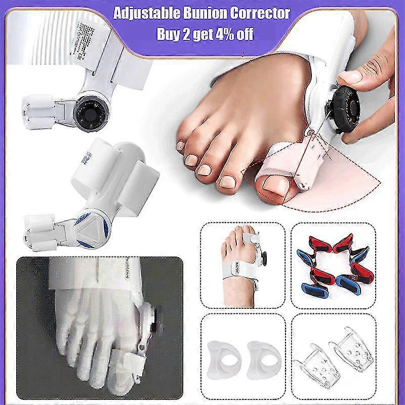 Bunion Corrector Splint Big Toe Straightener Corrector Adjust Knob Hallux Valgus Toe Correction Orthopedic Pedicure Foot Care