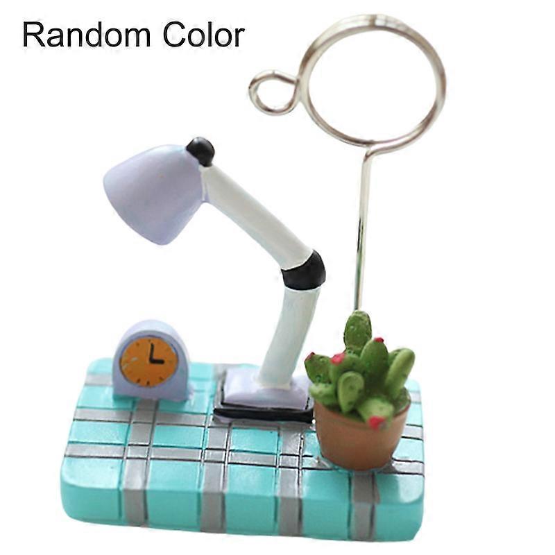 Cute Micro Landscape Teapot Strawberry Tree Memo Holder Clip for Business Card JIKAIX