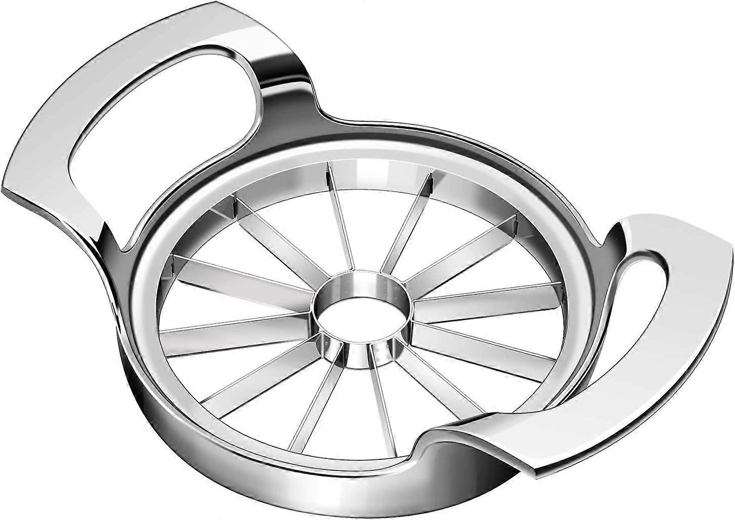 Thickened Apple Slicer, Upgraded Version 12-Blade Extra Large Apple Corer,12 Sharp Blades Stainless Steel Apple Cutter, Pitter, Thoroughly-Cut Blade D