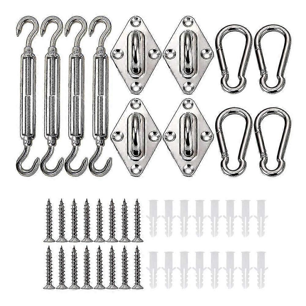 Sun Shade Sail Hardware Kit, Heavy Duty rustfrit stål Hardware