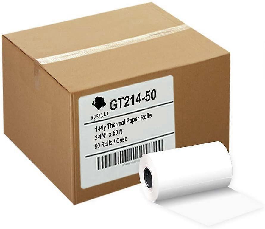 (50) Gorilla Supply 2 1/4 x 50 Θερμικά ρολά παραλαβής χαρτιού 2,25 x 50 πόδια, Verifone VX520 Ingenico ICT220 ICT220 ICT250 FD400, χωρίς BPA, 50 ρολά
