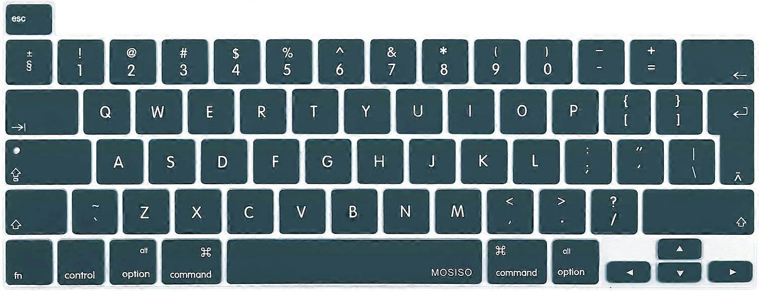Housse de clavier Deep Teal Compatible avec MacBook Pro 13 pouces 2020 A2338 M1 A2289 A2251 &Compatible avec MacBook Pro 16 pouces 2020 2019 A2141 Retina Dis