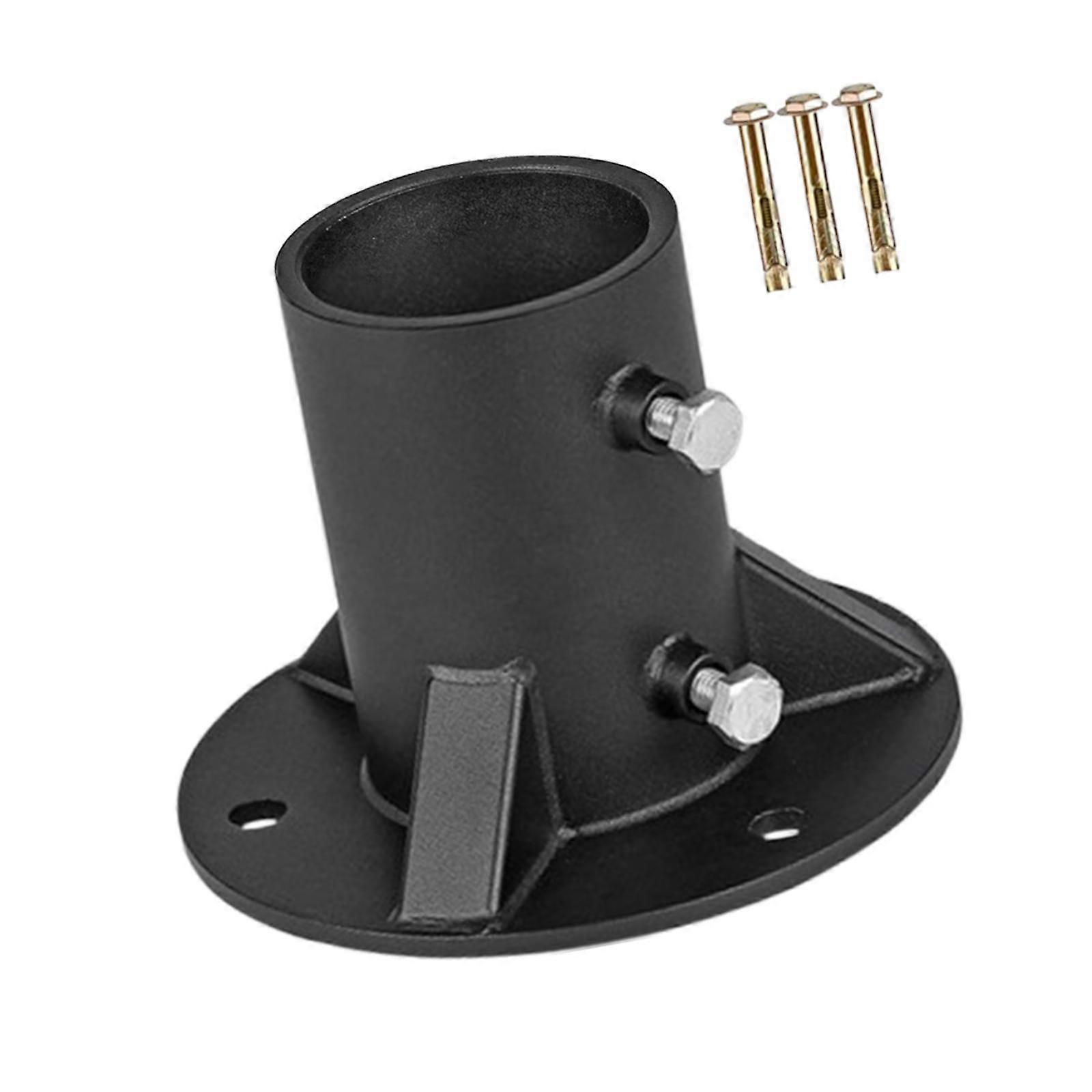 Chain Link Fence Pole Floor Flange for Mailbox Post Mount Wood Post Brackets Inner Diameter 52mm