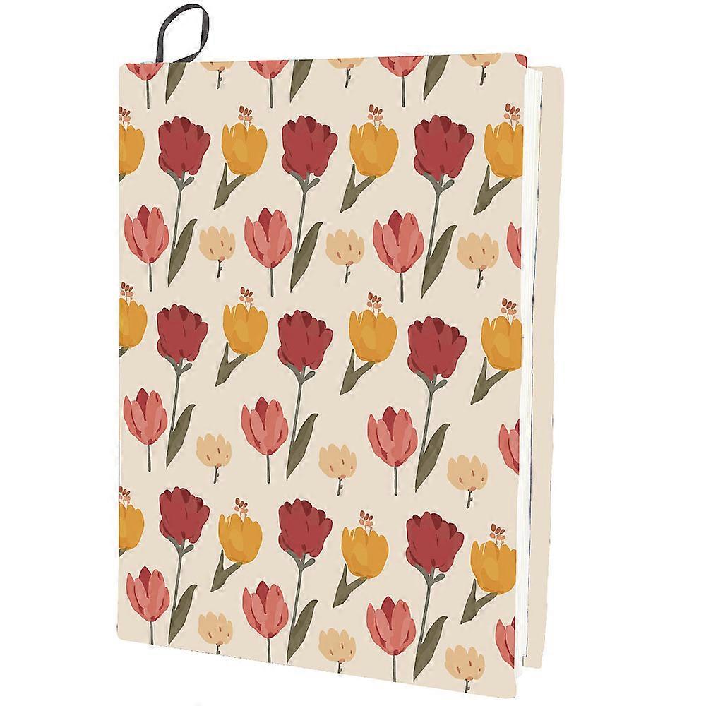 Polyester Book Covers Elastic Notebook Wraps Rectangle Flower 400x250mm