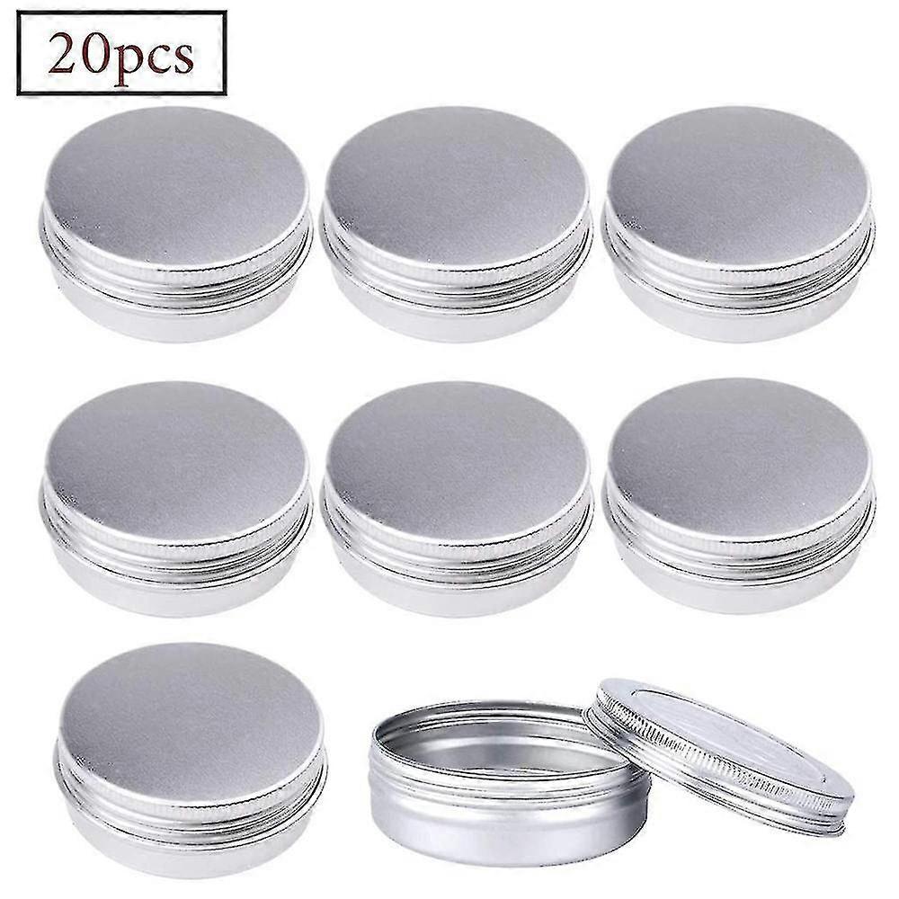 14pcs 60mlアルミジャー、ラウンドアルミジャー、DIYクラフト用スクリュー蓋付き化粧品容器、トラベルストレージプラチナs202412244146