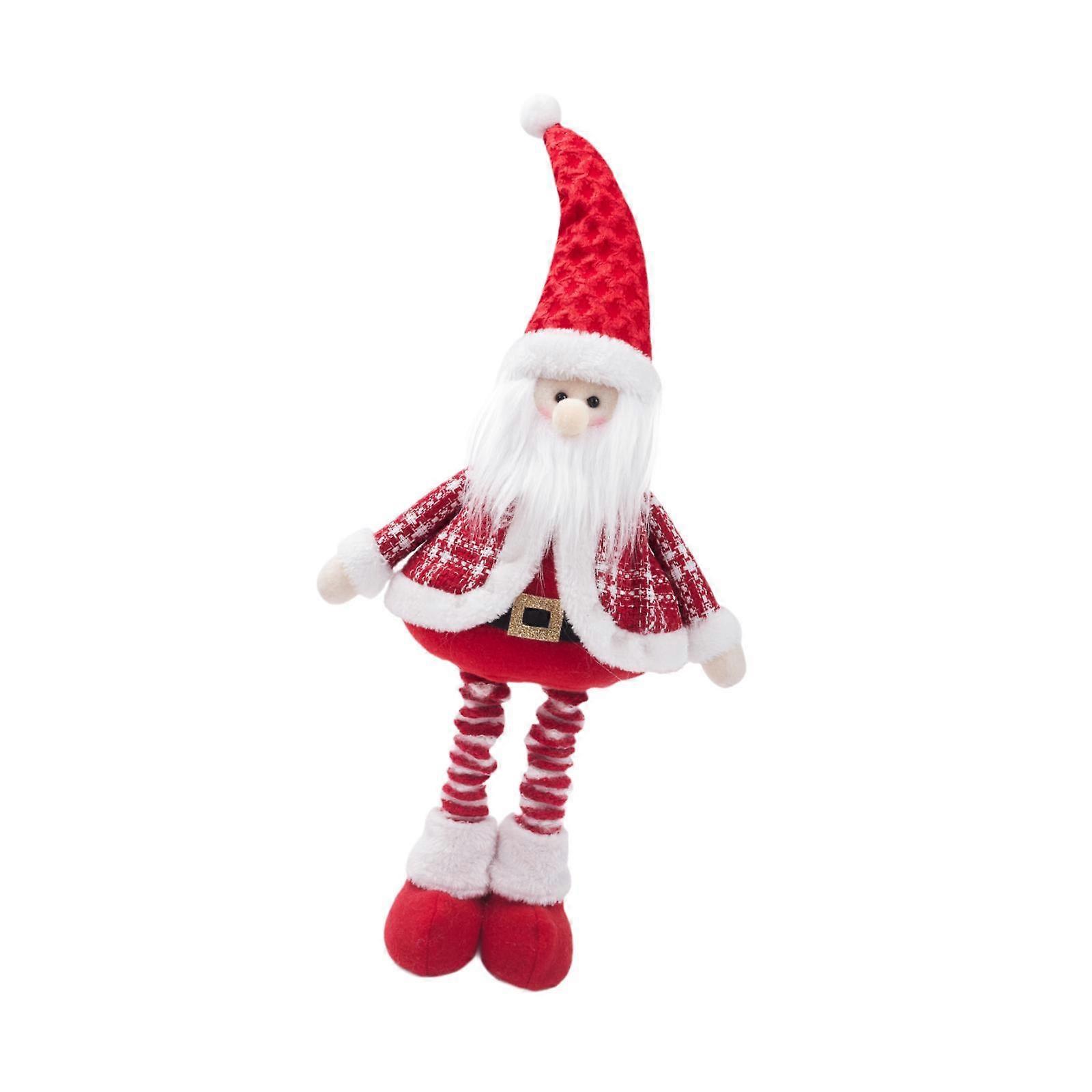 Julteleskopdocka Röd Vit Julgransprydnad för Badrumsdekor Vinter Jultomten