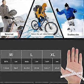 Guantes de invierno impermeables, 3M Warm Touch Screen Guantes para hombres y mujeres Guantes de ciclismo Tamaño: L
