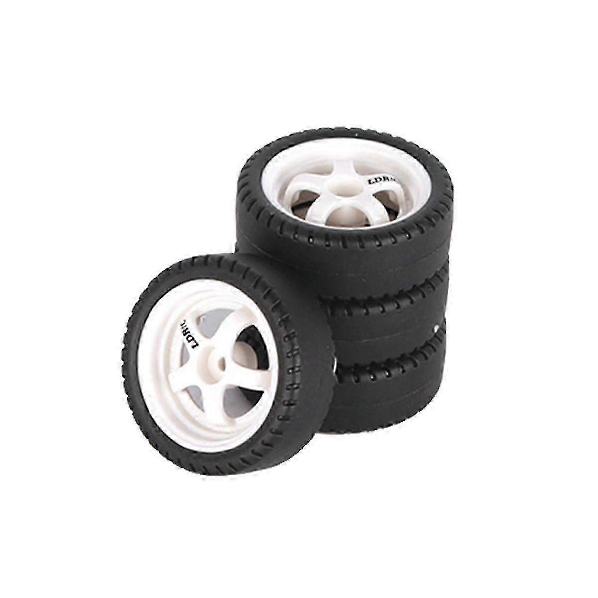 For 4pcs 33mm Rc Drift Tire Wheel Hard Tyre For Ldrc Ae86 A86 A86p Ld1801 1/18 Rc Car Upgrade Parts - Performance Upgrade