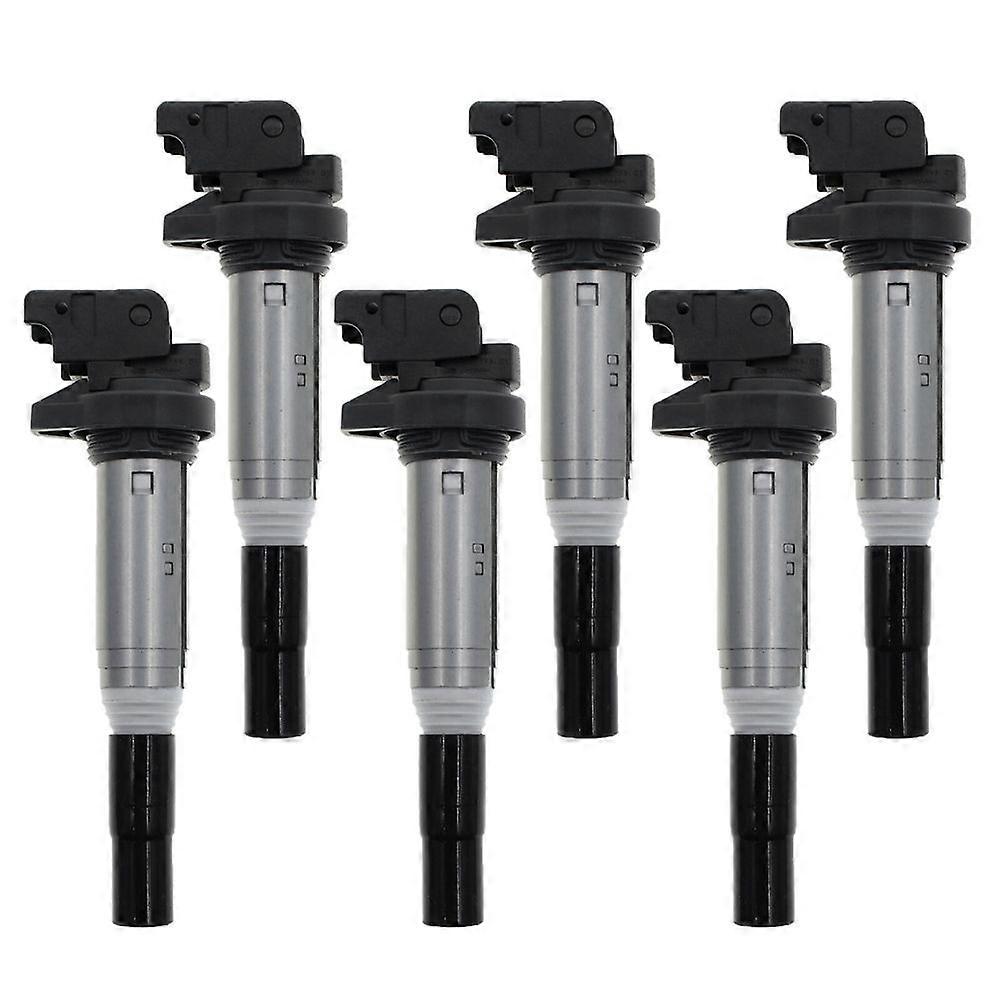 6PCS 12138616153 12137594596 Ignition Coils for E60 E61 F10 F18 F11 E39 F07 520I 523I 525I Ignition System