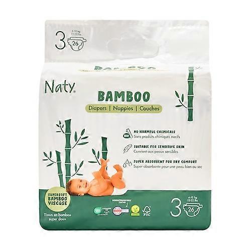Eco bamboo diapers 6-10kg size 3 26 units
