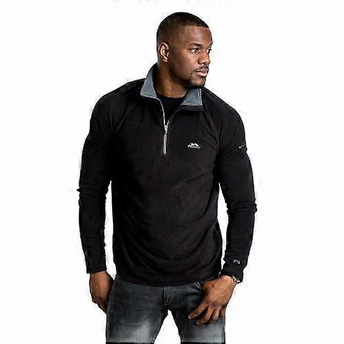 Mens Trespass Blackford Microfleece Pull Over Zip Fleece Top