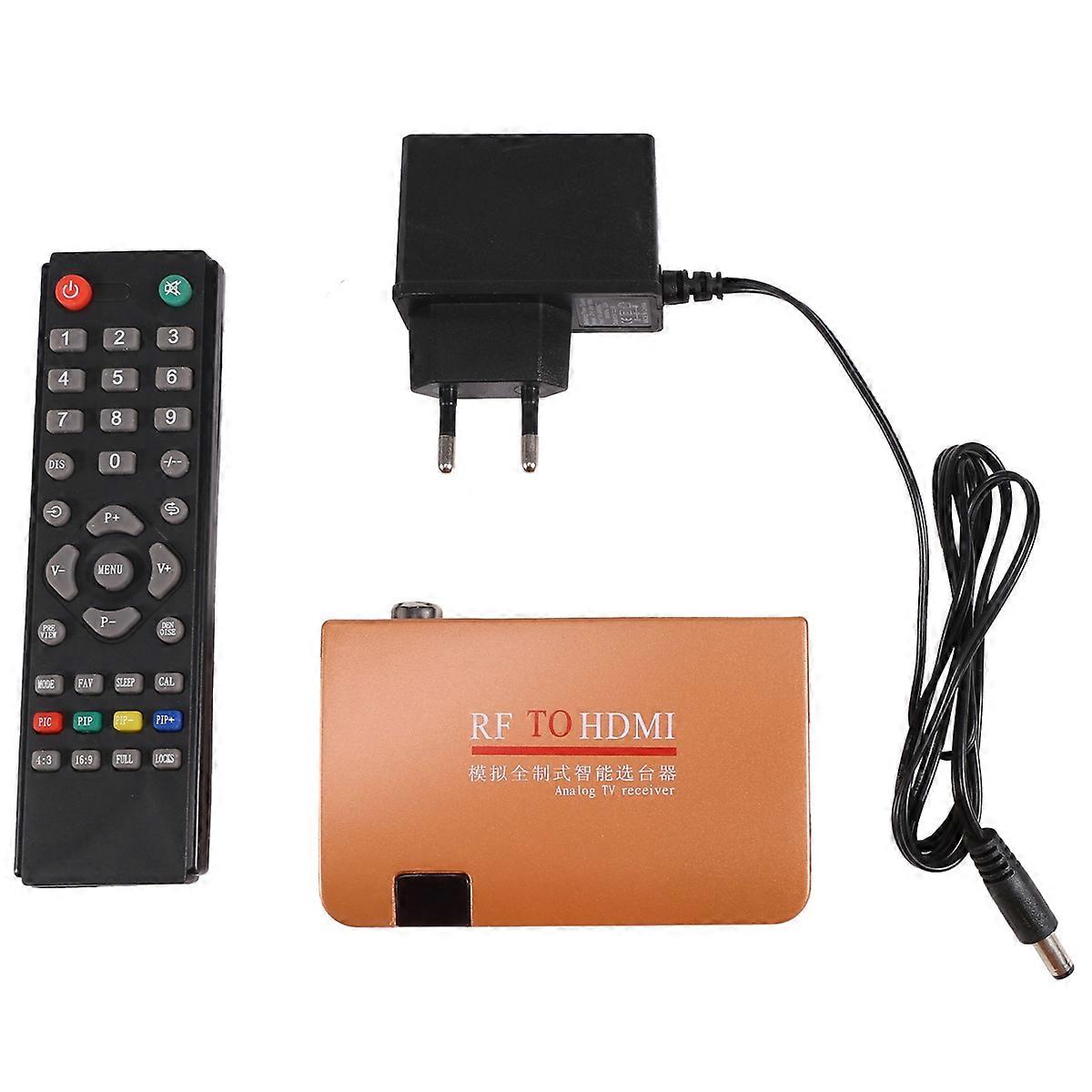 RF To Converter Adapter Analog Receiver Analog TV Box Digital Box Remote Control EU Plug