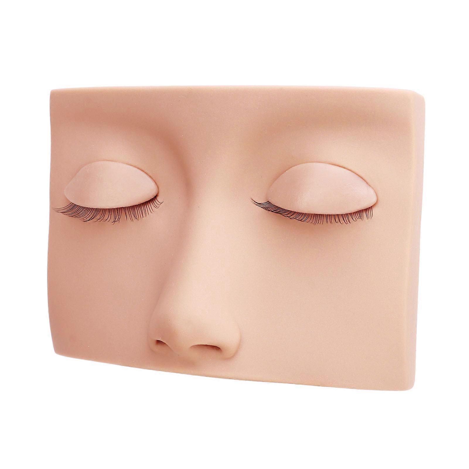 Lash Mannequin Head with 3 Pairs Replaceable Eyelid Silicone Eyelash Extension Practice Mannequin