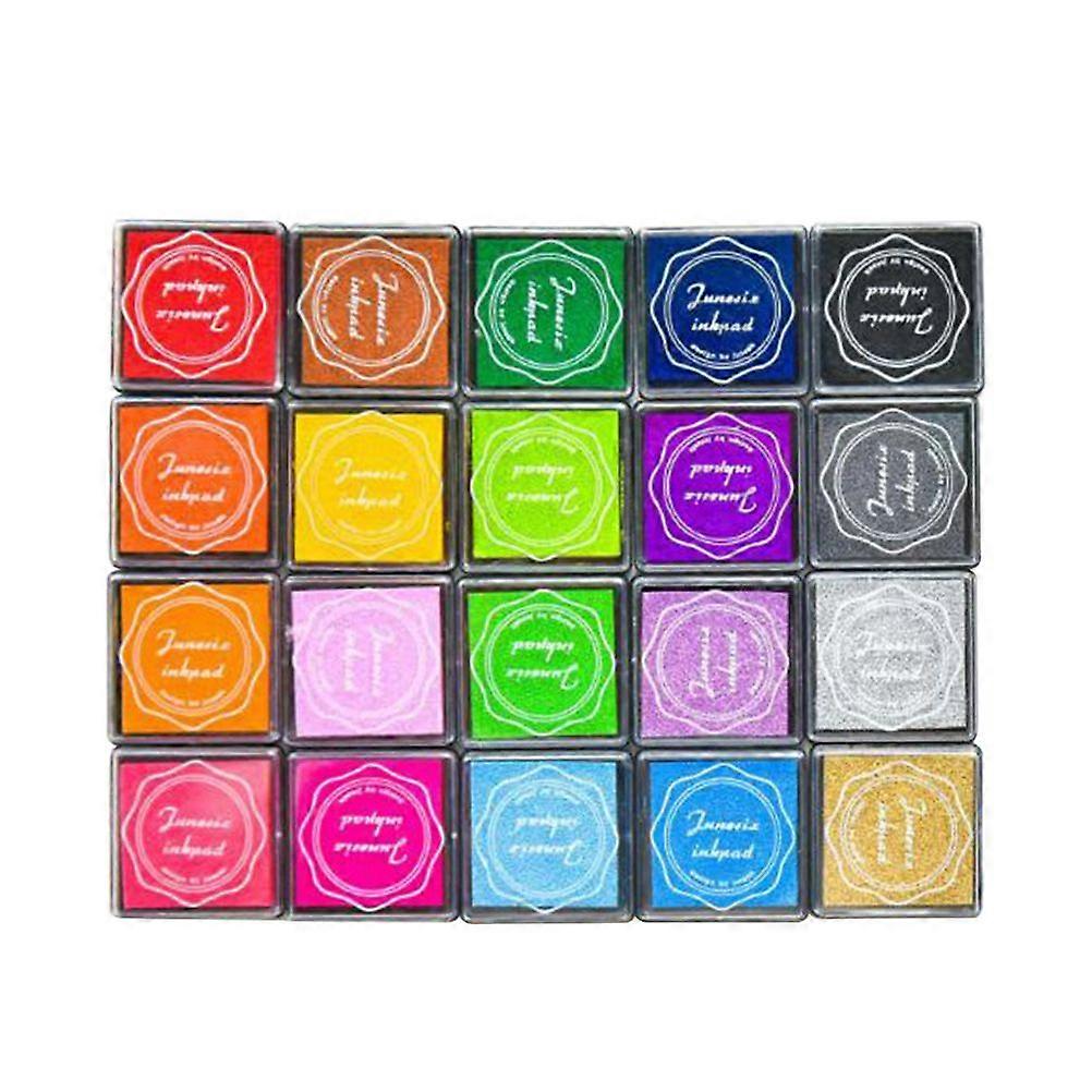 1 סט כרית דיו אצבע כרית חותמת 20 צבעים DIY ילדים מלאכה כרית חותמות גומי שותף
