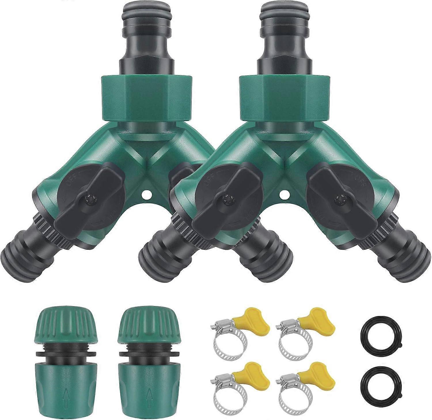 Garden Hose Splitter Kit with 4 Connectors and 4 Clamps