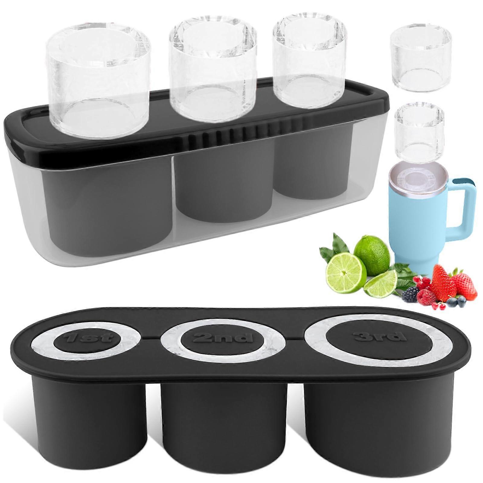 Silicone Ice Cube Molds for 30-40 oz Tumblers - Durable Ice Trays for Cocktails and Drinks