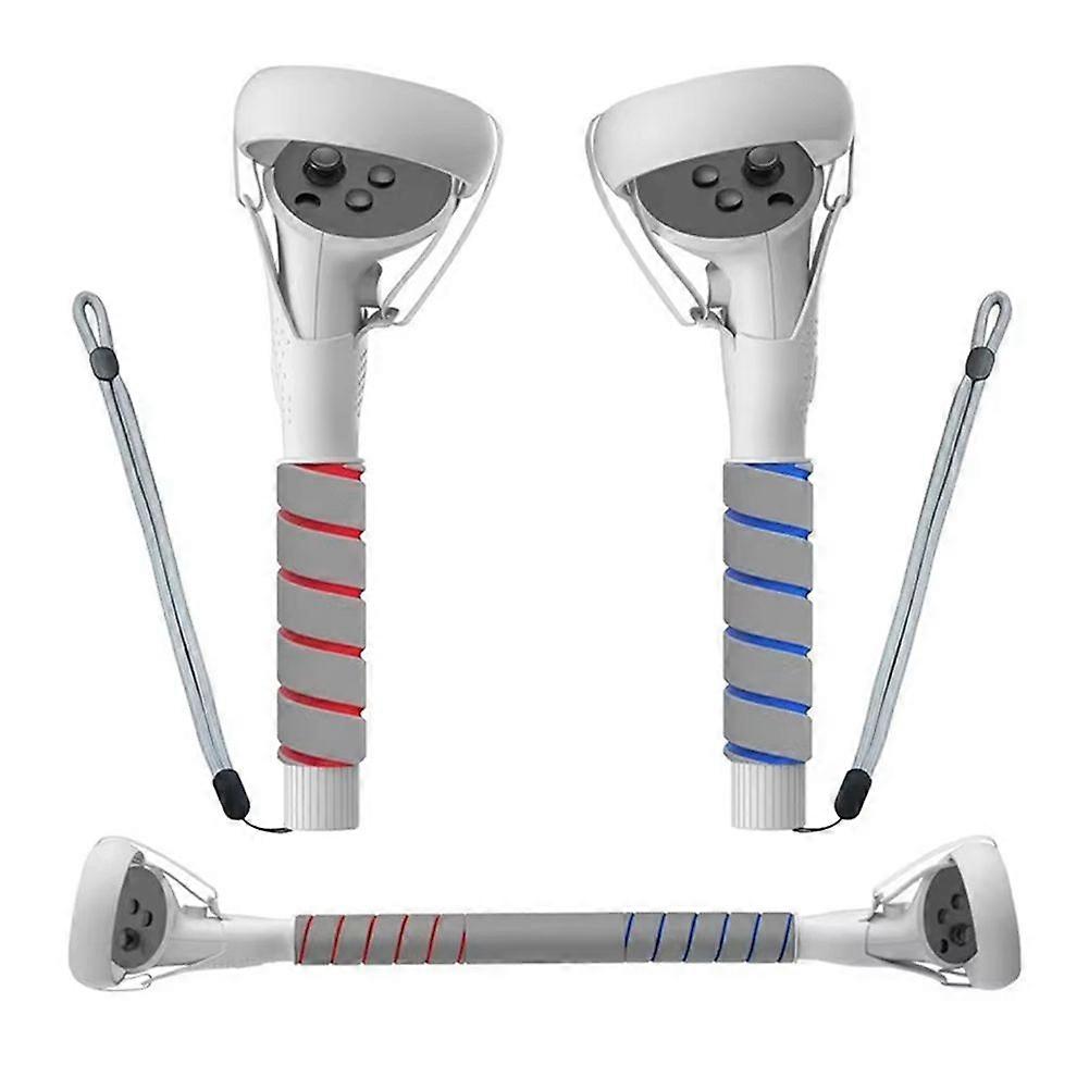 Handle Attachments for Controller VR Tag Long Arms Grips for Meta Beat Saber Golf Games Gray