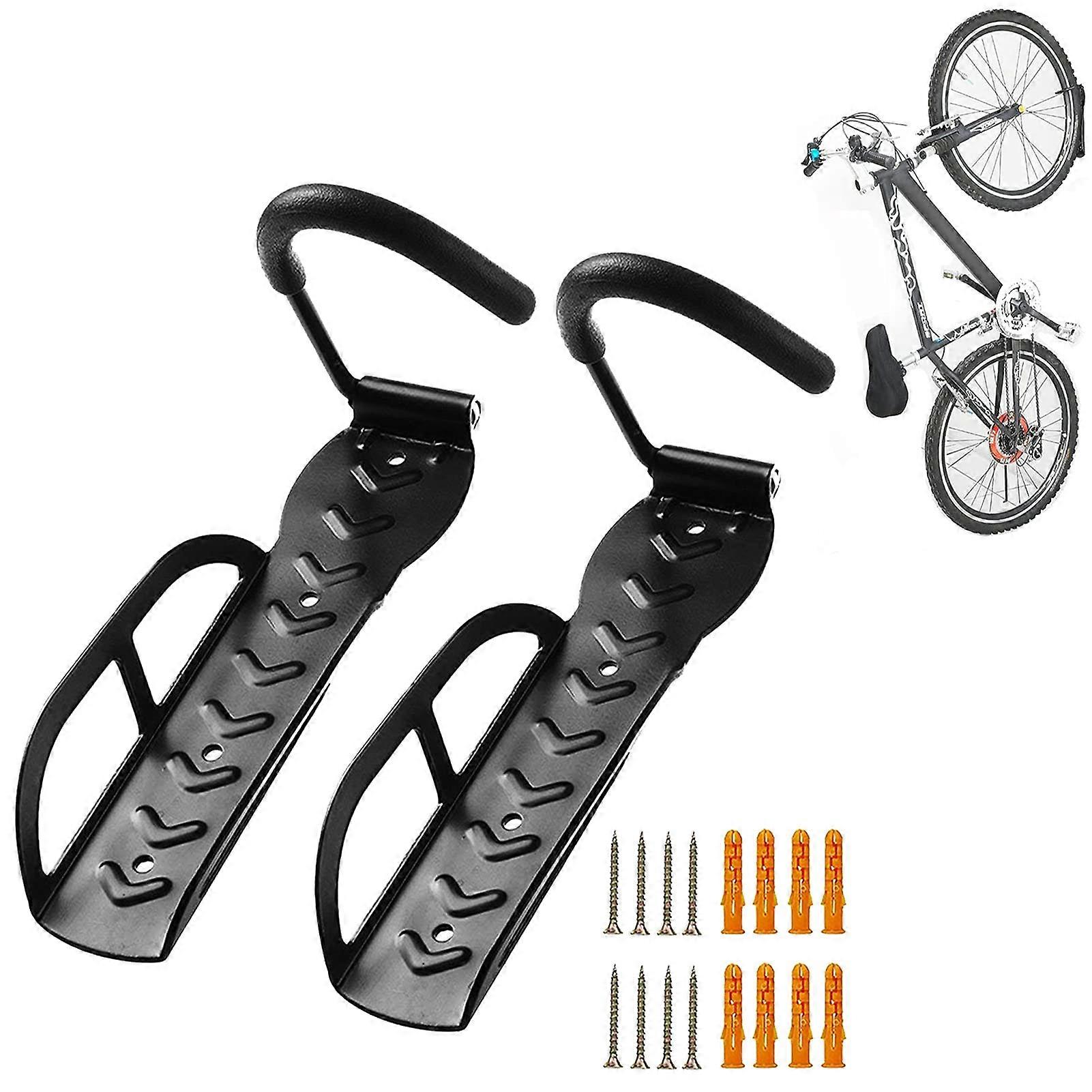 Homee Bicycle Shelf Garage 2 Package Bicycle Wall Installation Vertical Bike Storage System