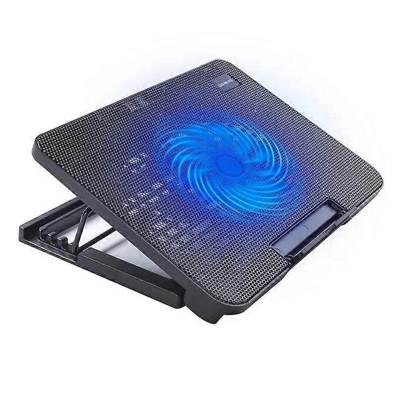 N99F1 Slim Silent Fan Laptop Desktop Cooling Pad with Adjustable Stand
