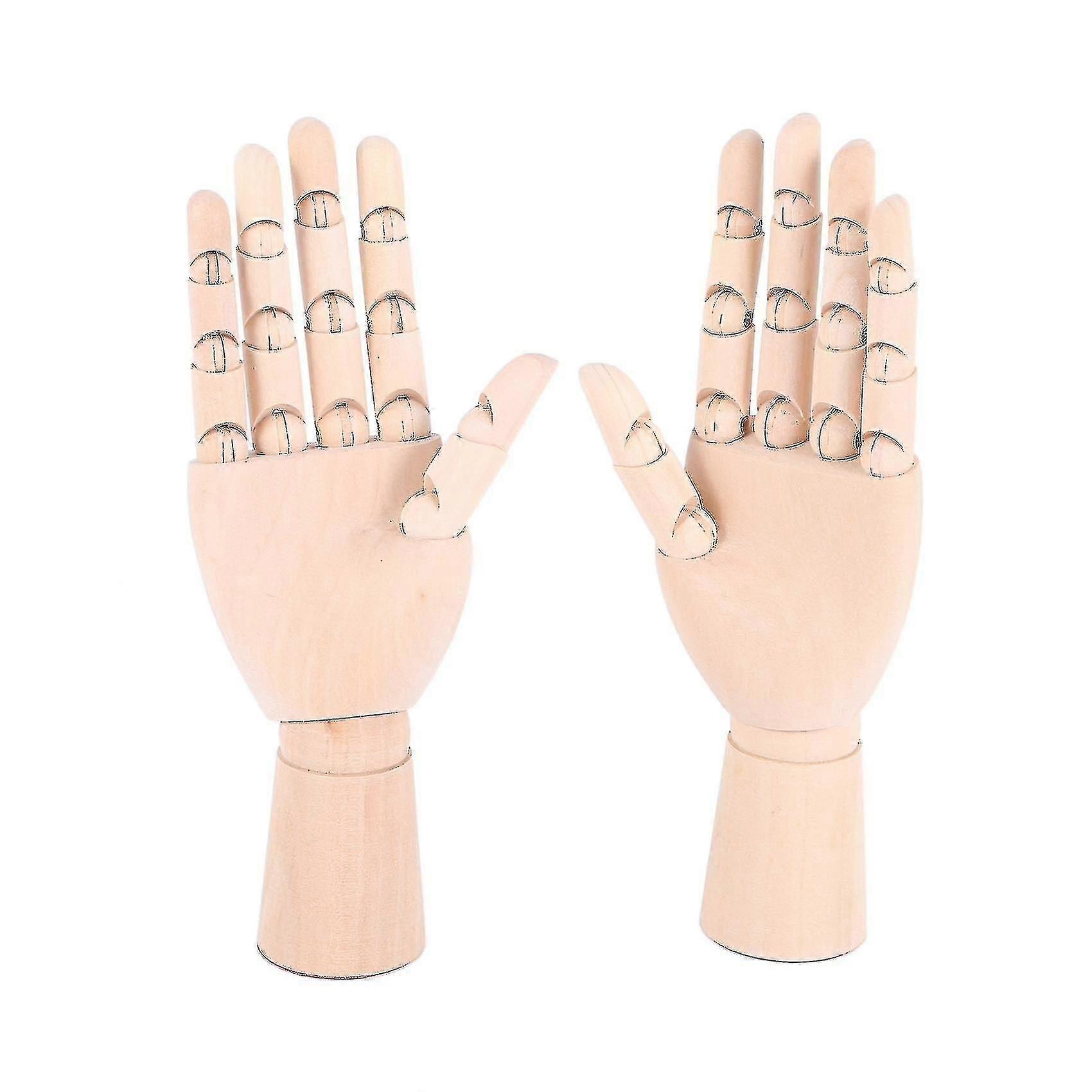 בובת יד שמאל/ימנית מעץ 7 אינץ' (יד ימין + שמאל)