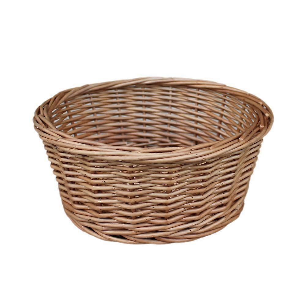 Light Steamed Round Wicker Tray