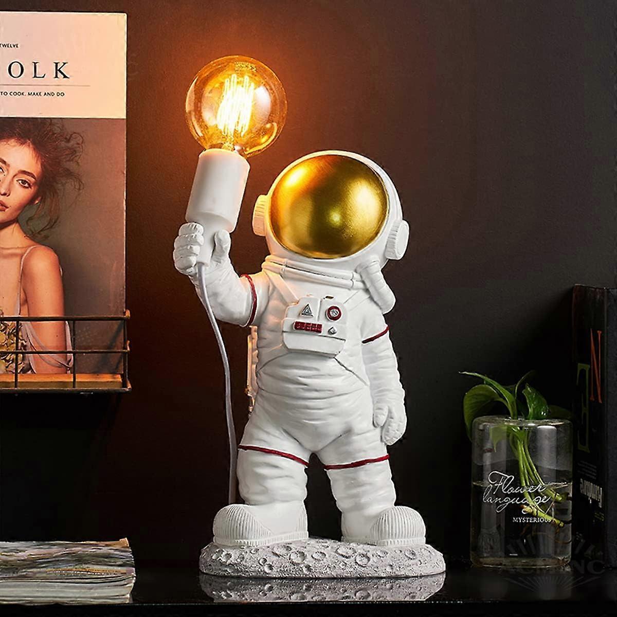 Kung Fu Astronaut Figure: Desktop Tabletop Decor, Resin Spaceman Statue for a Touch of Adventure in Your Living Space