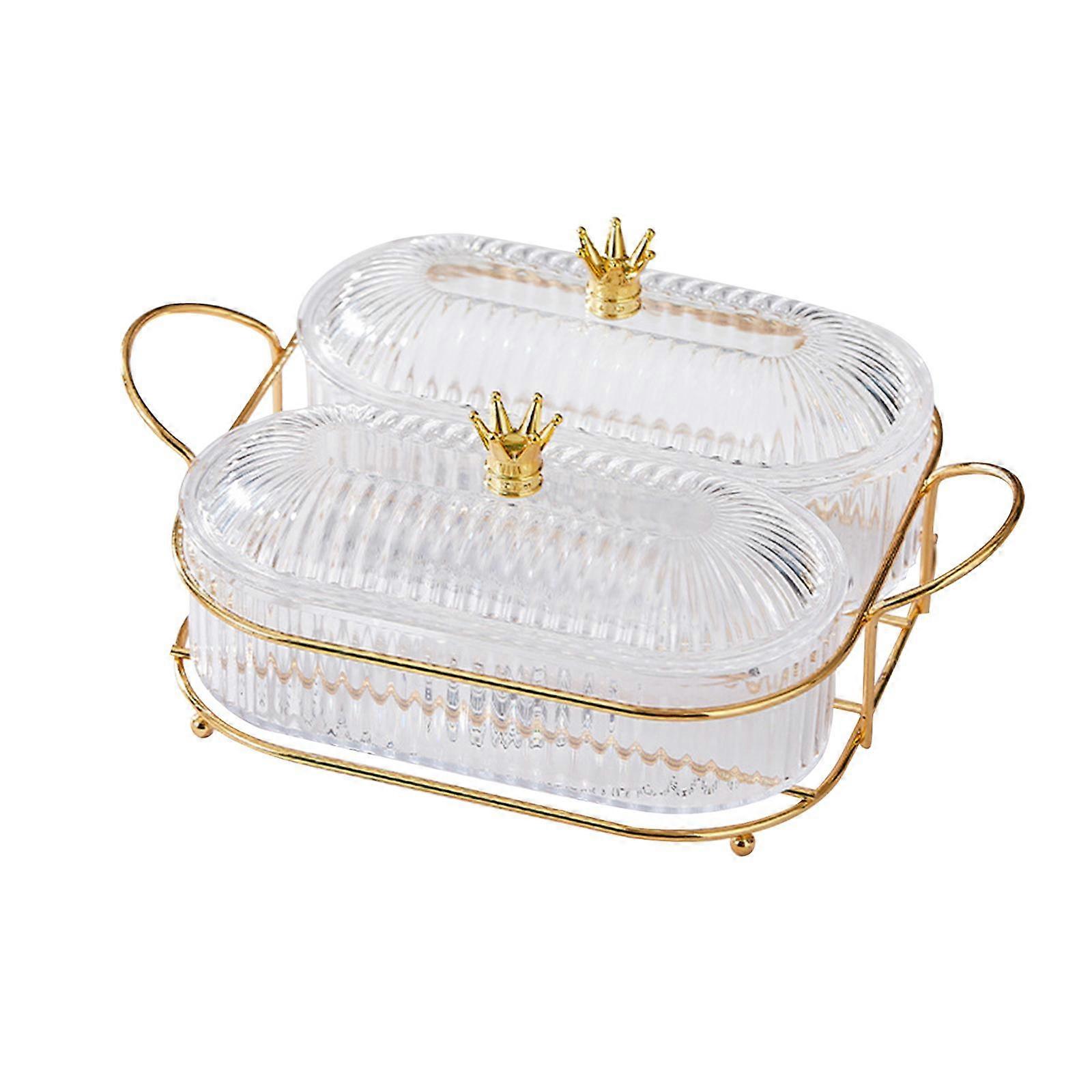Dried Fruit Snack Serving Plate Divided Serving Dishes Crown Multifunctional