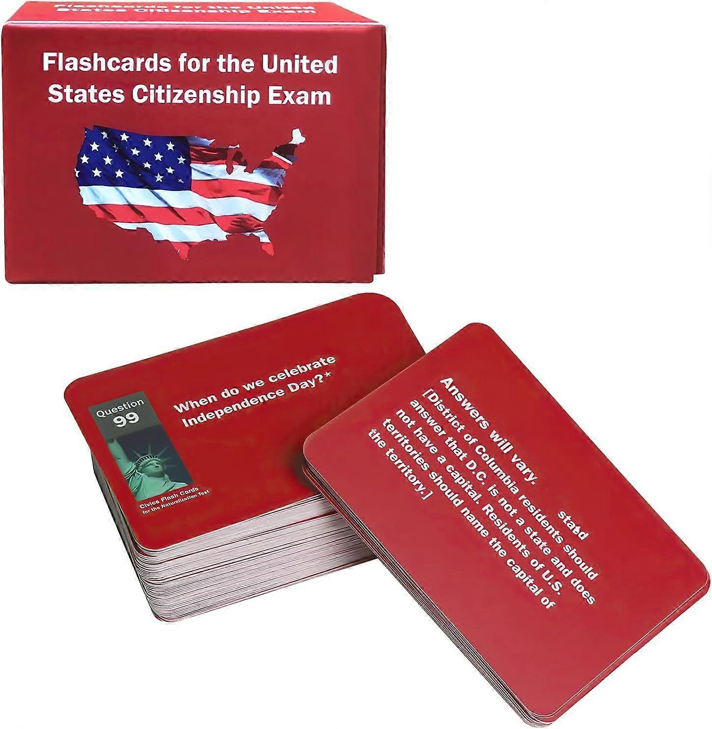 US Citizenship Flash Cards 2023-2024 Naturalization Test Study Guide 100 Questions & Answers