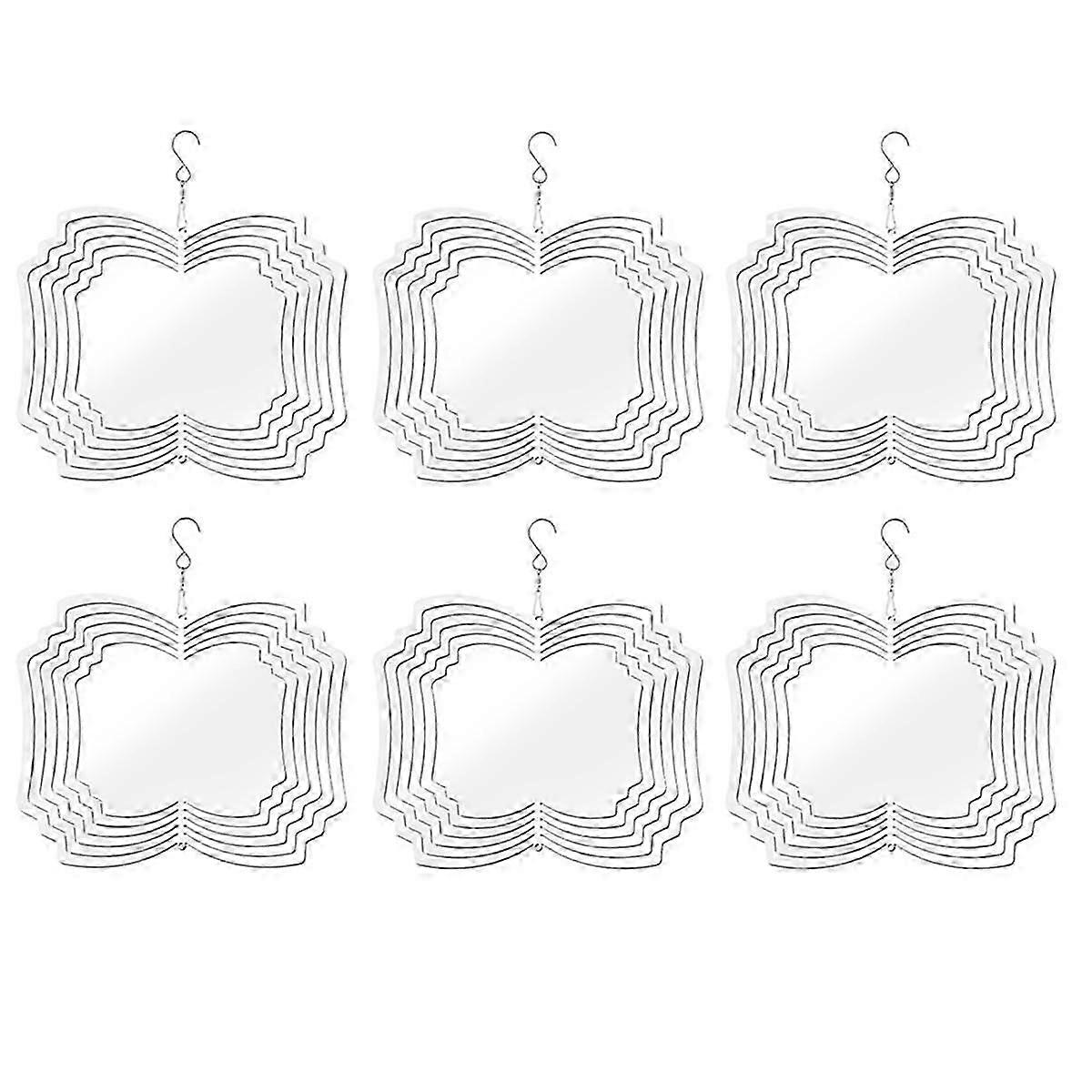 6Pack 8 Pollici Sublimazione Wind Spinner Spazi Vuoti 3D Wind Spinners Hanging Wind Spinners per Outdoor Gar js