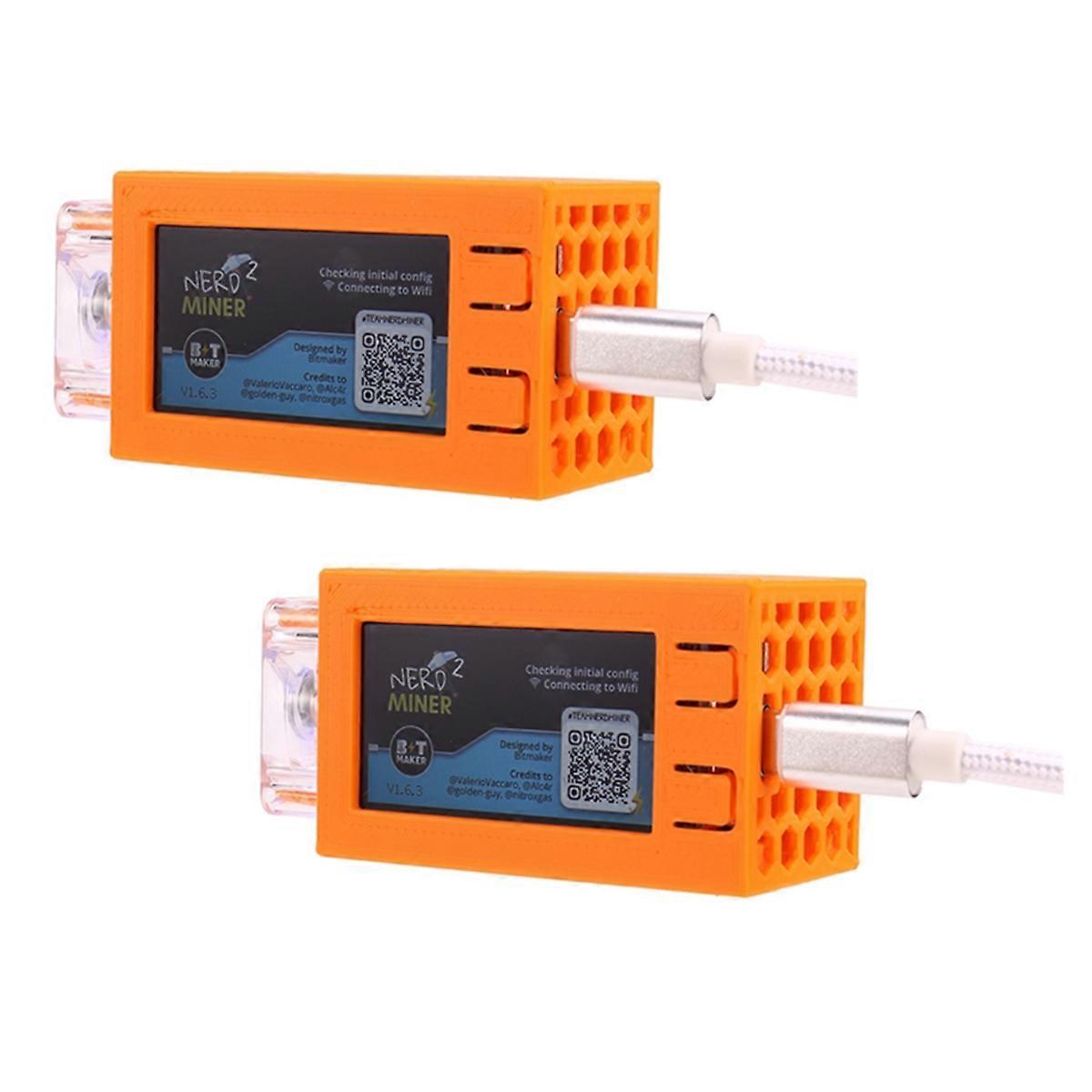 2PCS Nerdminer V2 Pro Miner 78KH/S Mini BTC Solo Lottery Miner