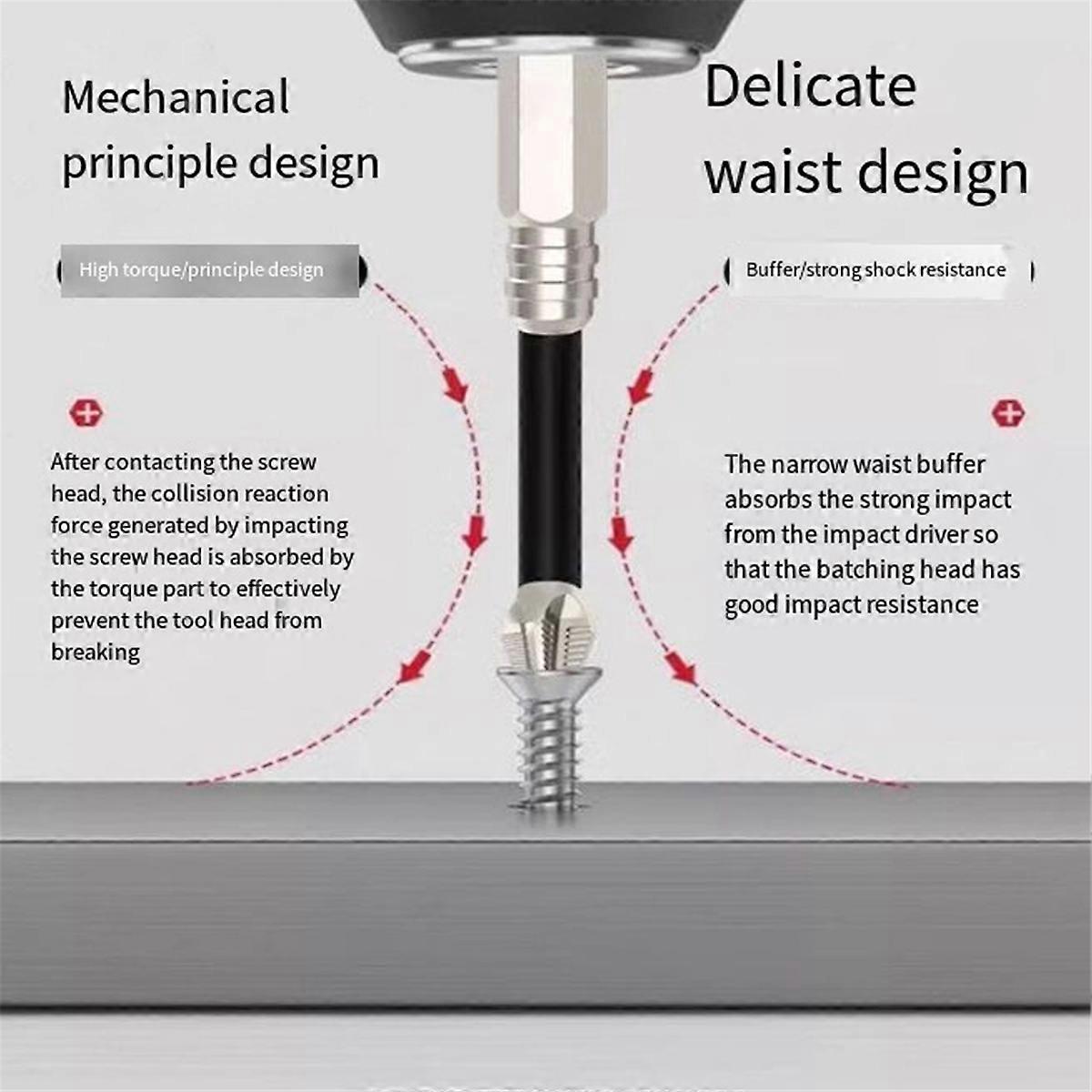 9pcs PH2 Cross-Magnetic Screwdriver Bit Long Drill Bits 25-150mm